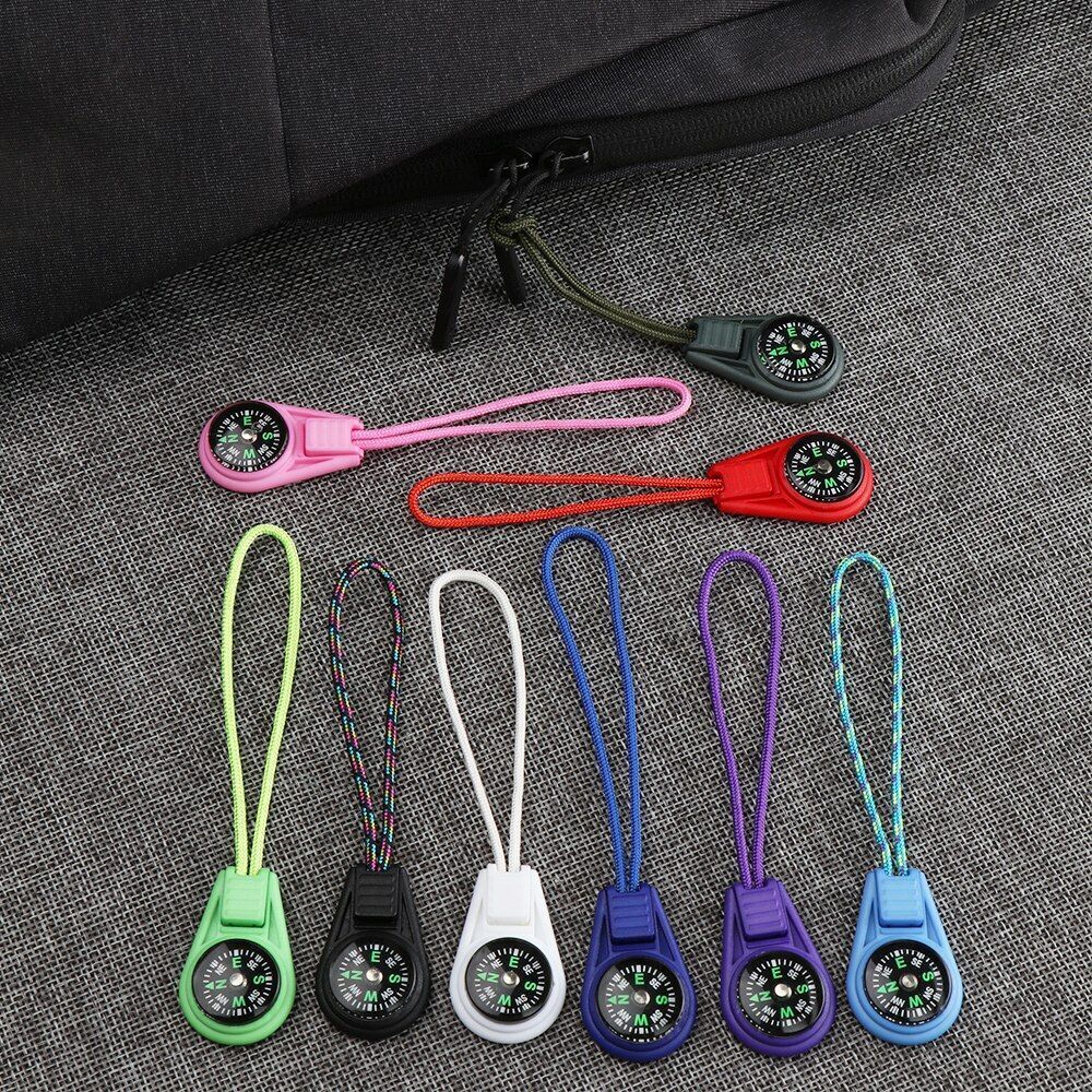 1 Pcs Zipper Tail Rope Pocket Compasses Mini Survival Paracord Bracelet Hiking Buy Our Tea