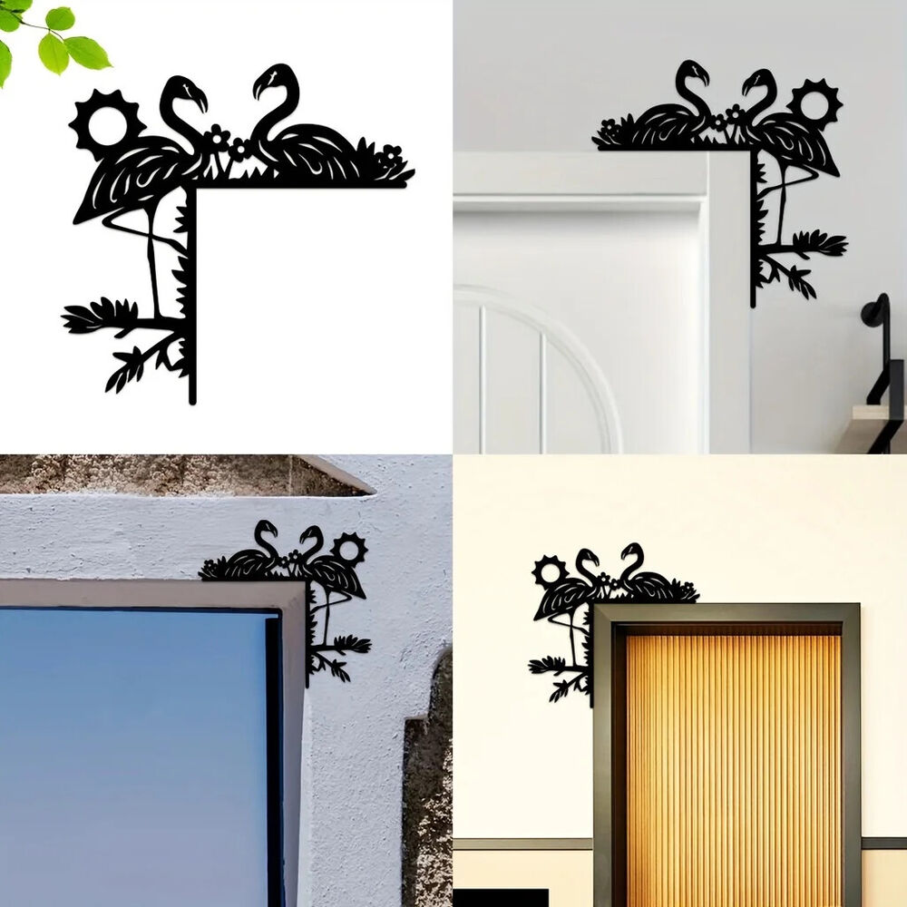 1 Piece Metal Creative Flamingo Silhouette Decorative Wall Stickers Corner Buy Our Tea