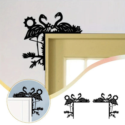 1 Piece Metal Creative Flamingo Silhouette Decorative Wall Stickers Corner Buy Our Tea