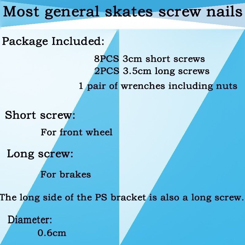 1 Set Inline Skates Screws Shock Absorption Roller Parts Nuts Wrenches Accessory Buy Our Tea