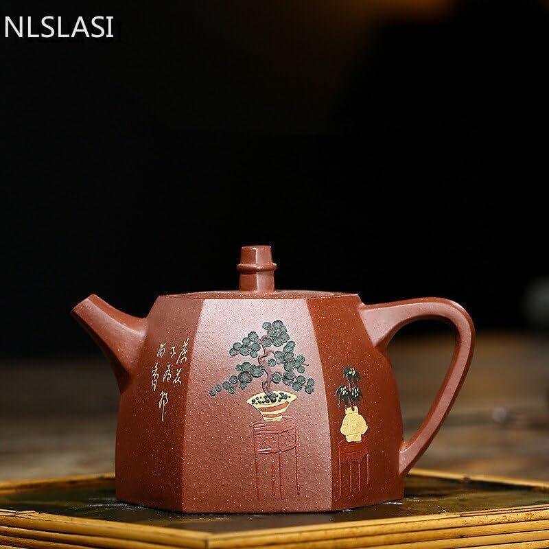 1 piece Zisha teapot home handmade filter teapot retro original ore travel tea set 300ml Buy Our Tea