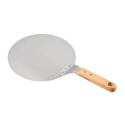 10/12 inch Stainless Steel Pizza Shovel Pizza Peels With Wooden Handle Pizza Paddle Spatula Cake Baking Tool Kitchen Accessories