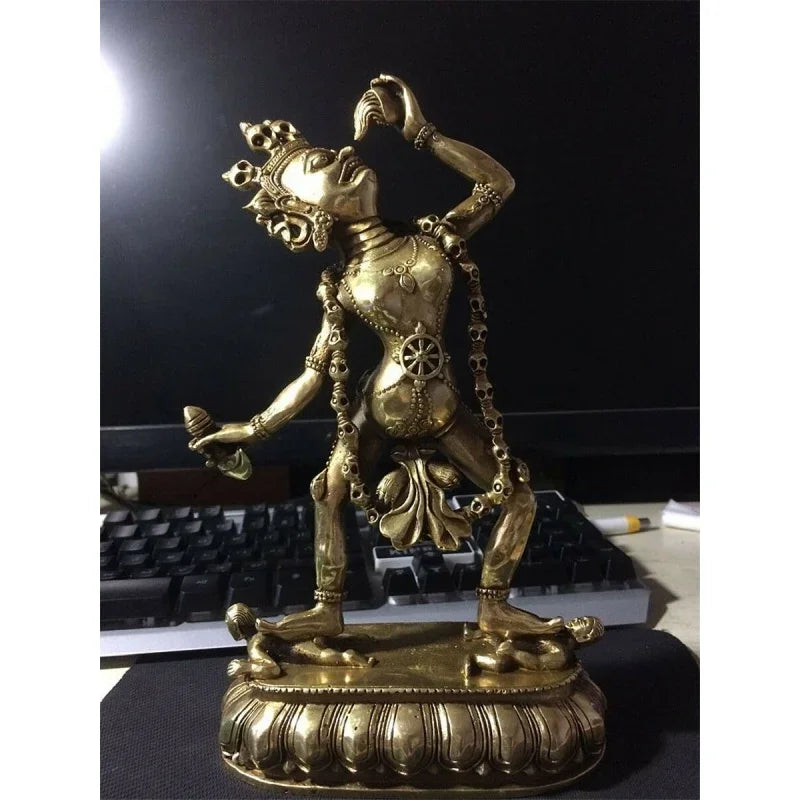 10" China Tibet Buddhism Brass Bronze Jingang Yoga Buddha Bodhisattva/Buddha Statue