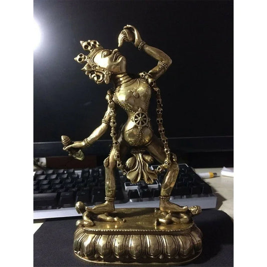 10" China Tibet Buddhism Brass Bronze Jingang Yoga Buddha Bodhisattva/Buddha Statue