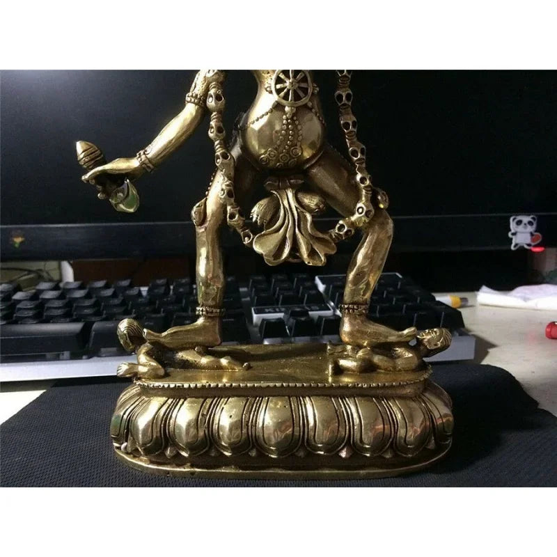 10" China Tibet Buddhism Brass Bronze Jingang Yoga Buddha Bodhisattva/Buddha Statue