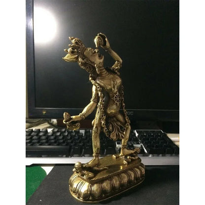 10" China Tibet Buddhism Brass Bronze Jingang Yoga Buddha Bodhisattva/Buddha Statue