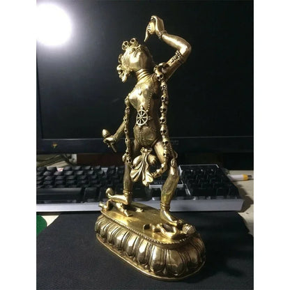 10" China Tibet Buddhism Brass Bronze Jingang Yoga Buddha Bodhisattva/Buddha Statue