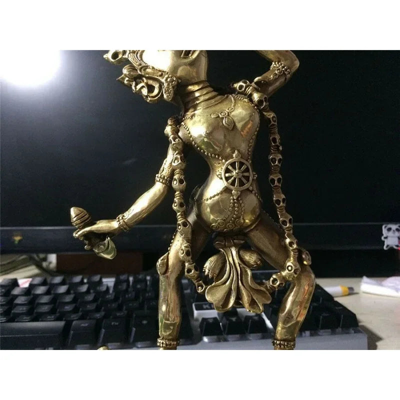 10" China Tibet Buddhism Brass Bronze Jingang Yoga Buddha Bodhisattva/Buddha Statue