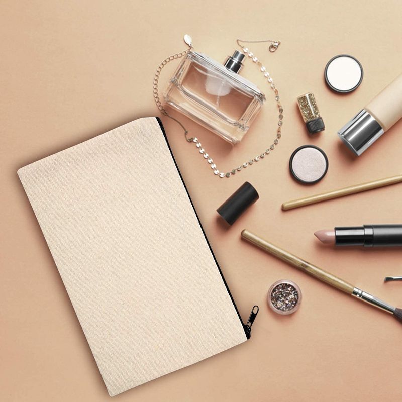 10 Pcs Canvas Pen Case Makeup Bag Cotton Canvas Cosmetic Travel Purse 8*4 Inches Buy Our Tea
