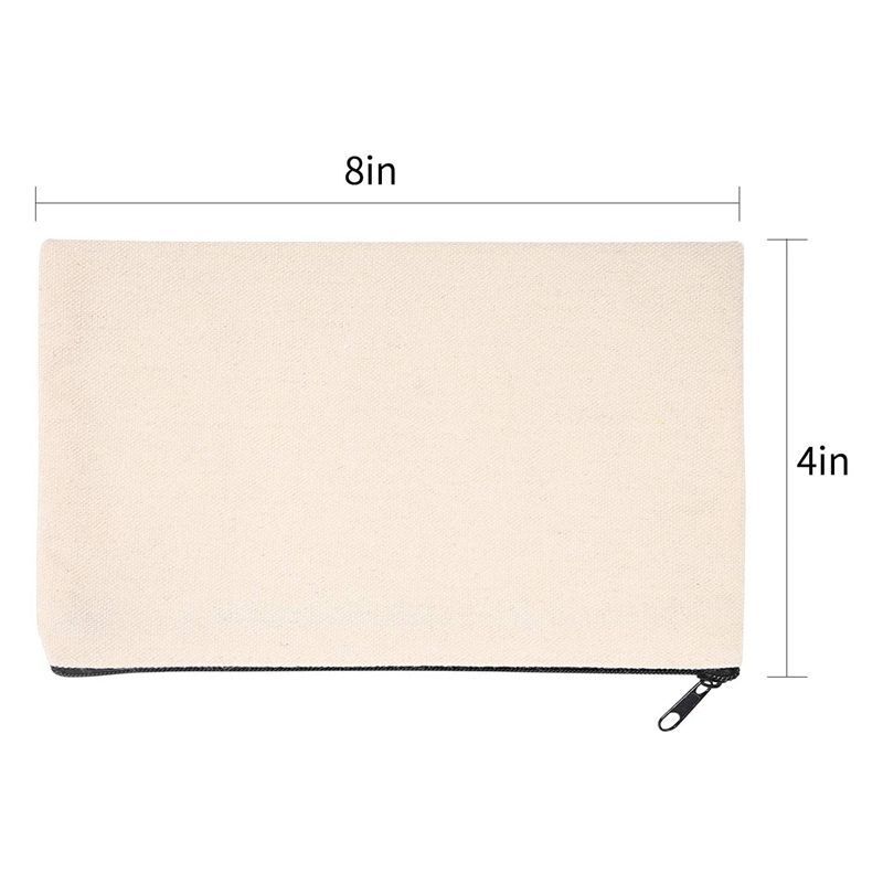 10 Pcs Canvas Pen Case Makeup Bag Cotton Canvas Cosmetic Travel Purse 8*4 Inches Buy Our Tea