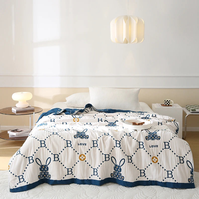 10 layers gauze blanket breathable anti static bed cover sheet active printing pure cotton healthy newly listed soft on sales Buy Our Tea
