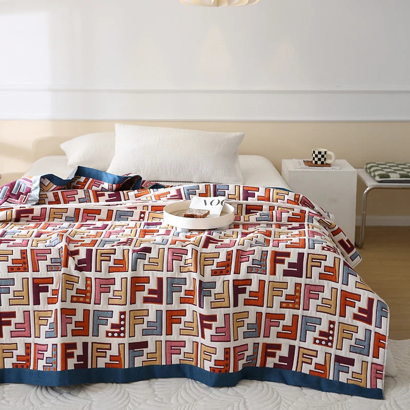 10 layers gauze blanket breathable anti static bed cover sheet active printing pure cotton healthy newly listed soft on sales Buy Our Tea