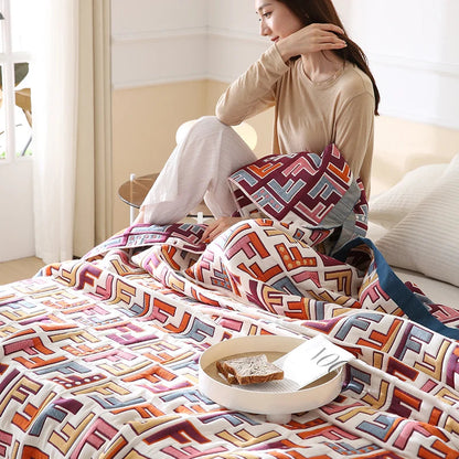 10 layers gauze blanket breathable anti static bed cover sheet active printing pure cotton healthy newly listed soft on sales Buy Our Tea