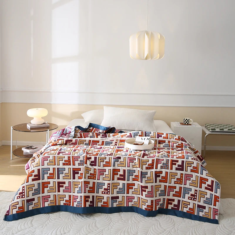 10 layers gauze blanket breathable anti static bed cover sheet active printing pure cotton healthy newly listed soft on sales Buy Our Tea