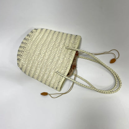 100% Cowhide leather hand-woven bag Women's leather vegetable basket bag Women's Shopping Bag