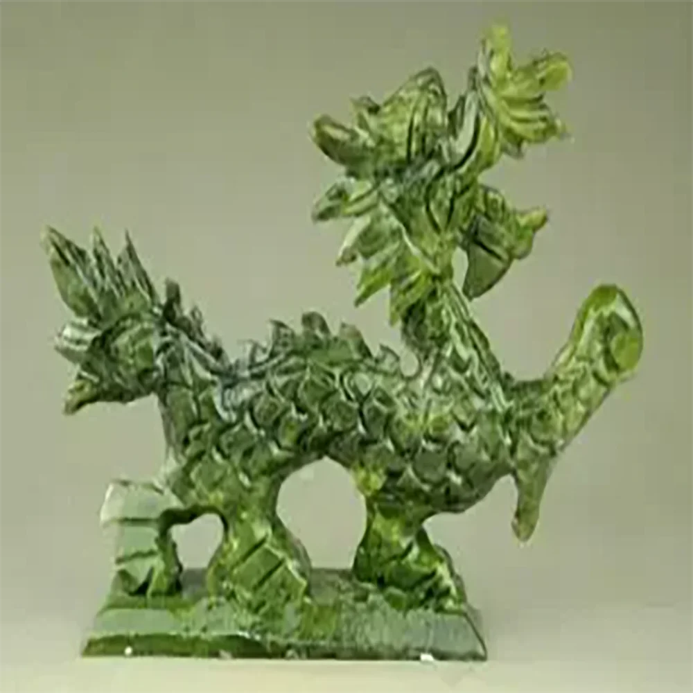 100% Exquisite Natural Jade Handmade Hand-Carved Dragon Statues Desk Decoration Figurines Home Accessories Collection Ornaments