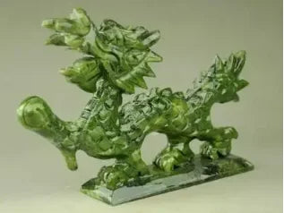 100% Exquisite Natural Jade Handmade Hand-Carved Dragon Statues Desk Decoration Figurines Home Accessories Collection Ornaments
