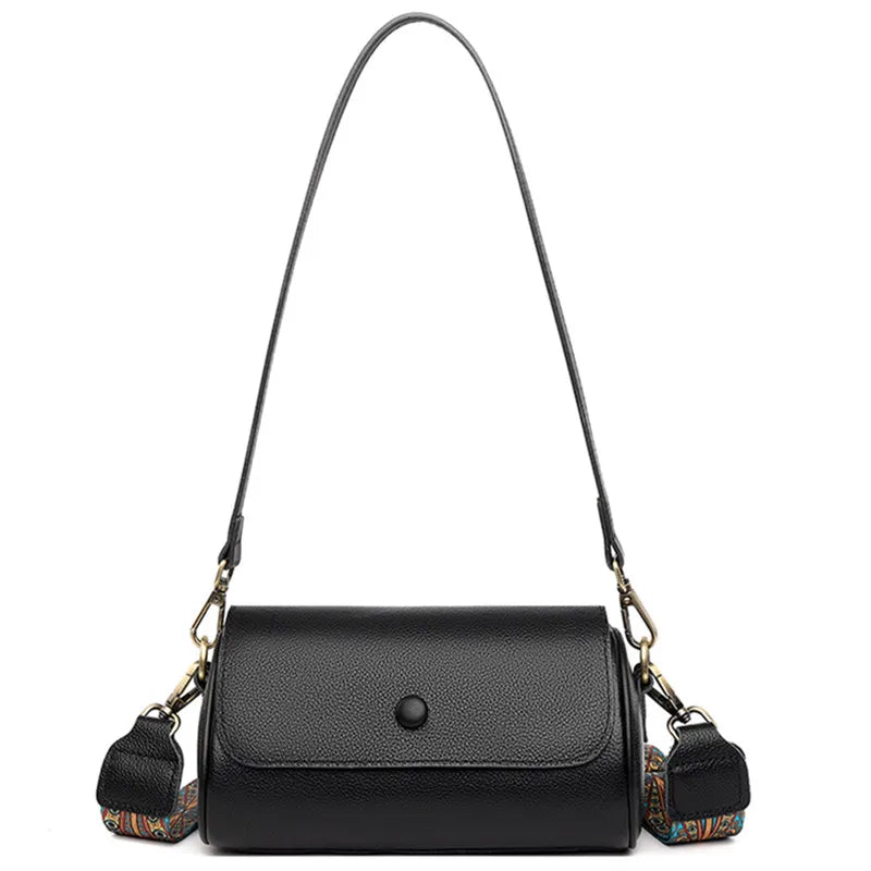 100% Genuine Leather Crossbody Bag For Women Shoulder Bags 2023 Luxury Handbag Female Solid Color Cow Leather Messenger Tote Sac