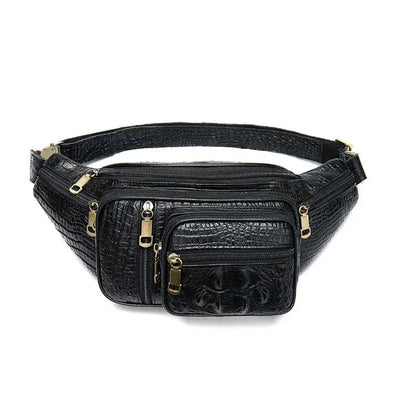 100% Genuine Leather Men Women Fanny Pack Sports Running Waist Bag For Phone Wallets Outside Walking Bags Crossbody Sling