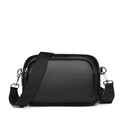 100% Genuine Leather Shoulder Crossbody Bag For Women 2022 Designer 3 Layer Small Female Mobile Phone Bag Fashion Women Handbag