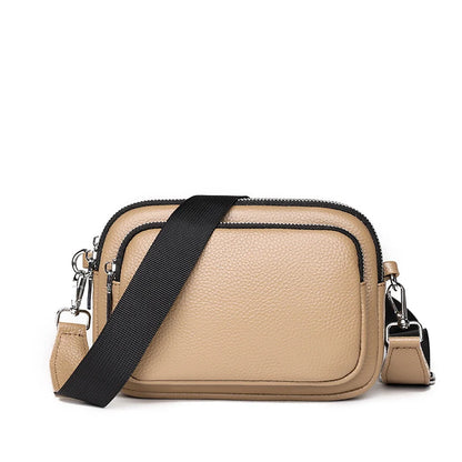 100% Genuine Leather Shoulder Crossbody Bag For Women 2022 Designer 3 Layer Small Female Mobile Phone Bag Fashion Women Handbag