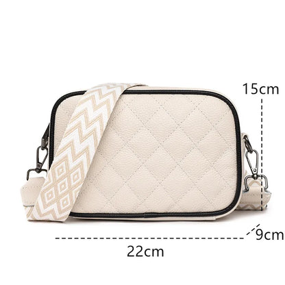 100% Genuine Leather Shoulder Crossbody Bag for Women Wide Shoulder Women's Handbag Luxury Solid Color Female Messenger Tote Sac