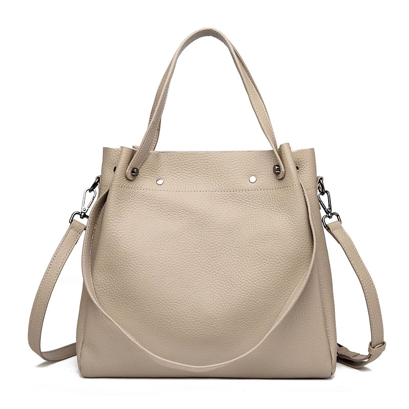 100% Genuine Leather Shoulder Messenger Bags for Women 2023 Large Capacity Cow Leather Ladies Handbags Soft Female Crossbody Sac