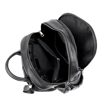 100% Genuine Leather Women Backpacks Designer Large Capacity School Shoulder Bags for Women's Teenage Girls Travel Backpack Sac