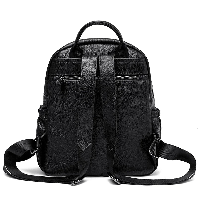100% Genuine Leather Women Backpacks Designer Large Capacity School Shoulder Bags for Women's Teenage Girls Travel Backpack Sac