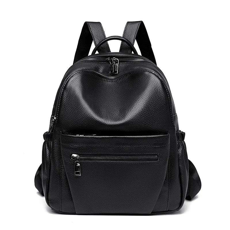 100% Genuine Leather Women Backpacks Designer Large Capacity School Shoulder Bags for Women's Teenage Girls Travel Backpack Sac