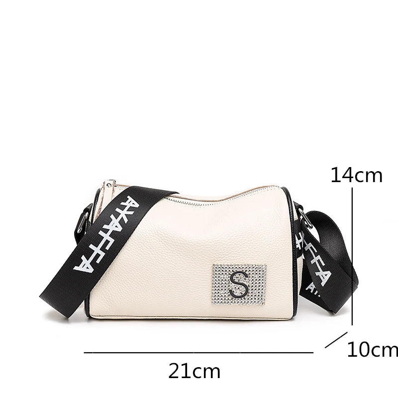 100% Genuine Leather Women Handbags Women's bag High Quality Soft Cowhide Female Shoulder Bag Fashion Luxury Brand Messenger Bag
