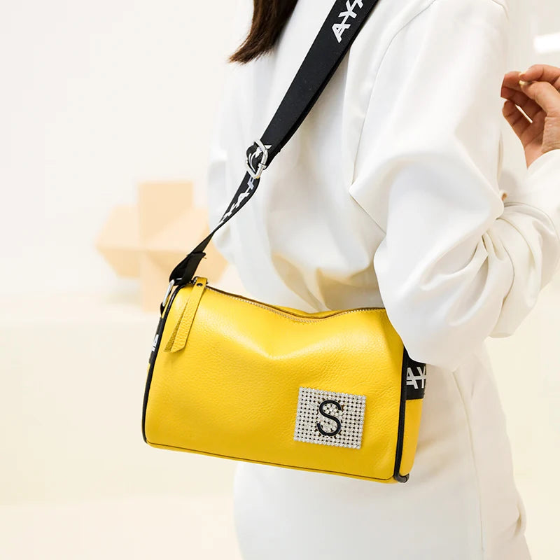 100% Genuine Leather Women Handbags Women's bag High Quality Soft Cowhide Female Shoulder Bag Fashion Luxury Brand Messenger Bag