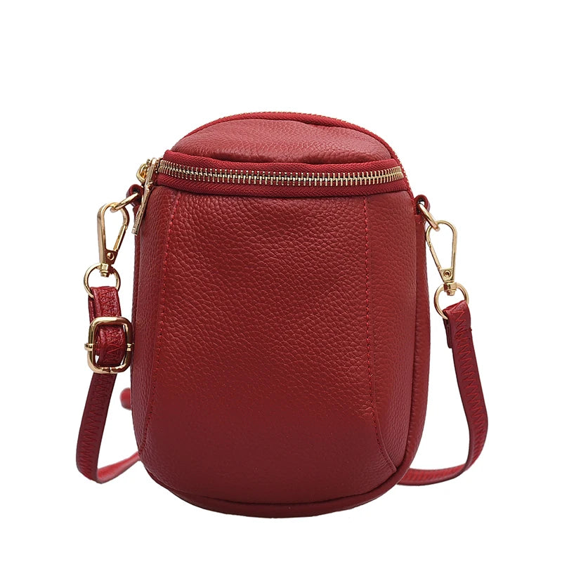 100% Genuine Leather Women Shoulder Bags Fashion Lady Mobile phone bag Designer Cowhide Women Handbags Mini Female Crossbody Bag