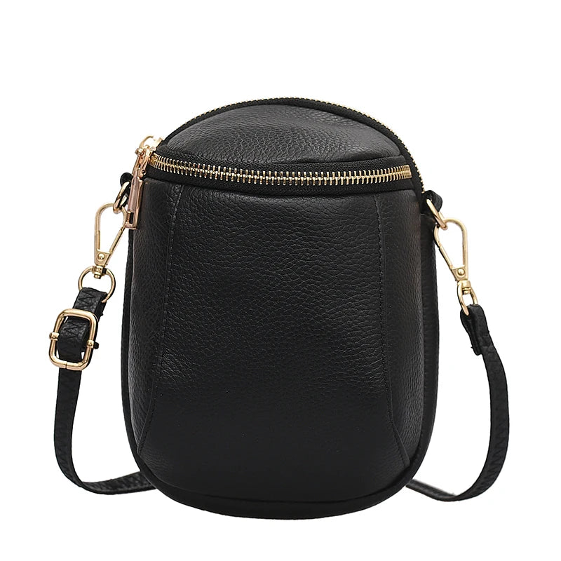 100% Genuine Leather Women Shoulder Bags Fashion Lady Mobile phone bag Designer Cowhide Women Handbags Mini Female Crossbody Bag