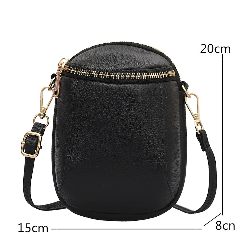 100% Genuine Leather Women Shoulder Bags Fashion Lady Mobile phone bag Designer Cowhide Women Handbags Mini Female Crossbody Bag