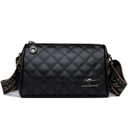 100%Genuine Leather Women Shoulder Crossbody Bag Solid Color Cow Leather Ladies Handbag Large Capacity Female Messenger Tote Sac