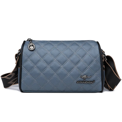 100%Genuine Leather Women Shoulder Crossbody Bag Solid Color Cow Leather Ladies Handbag Large Capacity Female Messenger Tote Sac