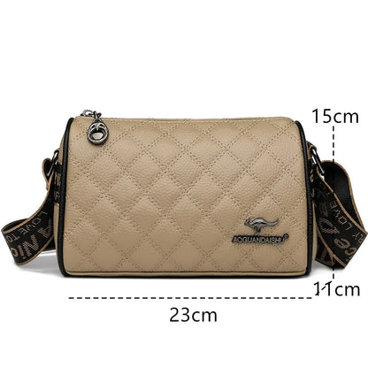 100%Genuine Leather Women Shoulder Crossbody Bag Solid Color Cow Leather Ladies Handbag Large Capacity Female Messenger Tote Sac