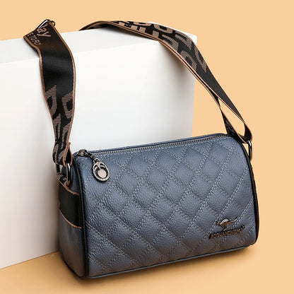100%Genuine Leather Women Shoulder Crossbody Bag Solid Color Cow Leather Ladies Handbag Large Capacity Female Messenger Tote Sac