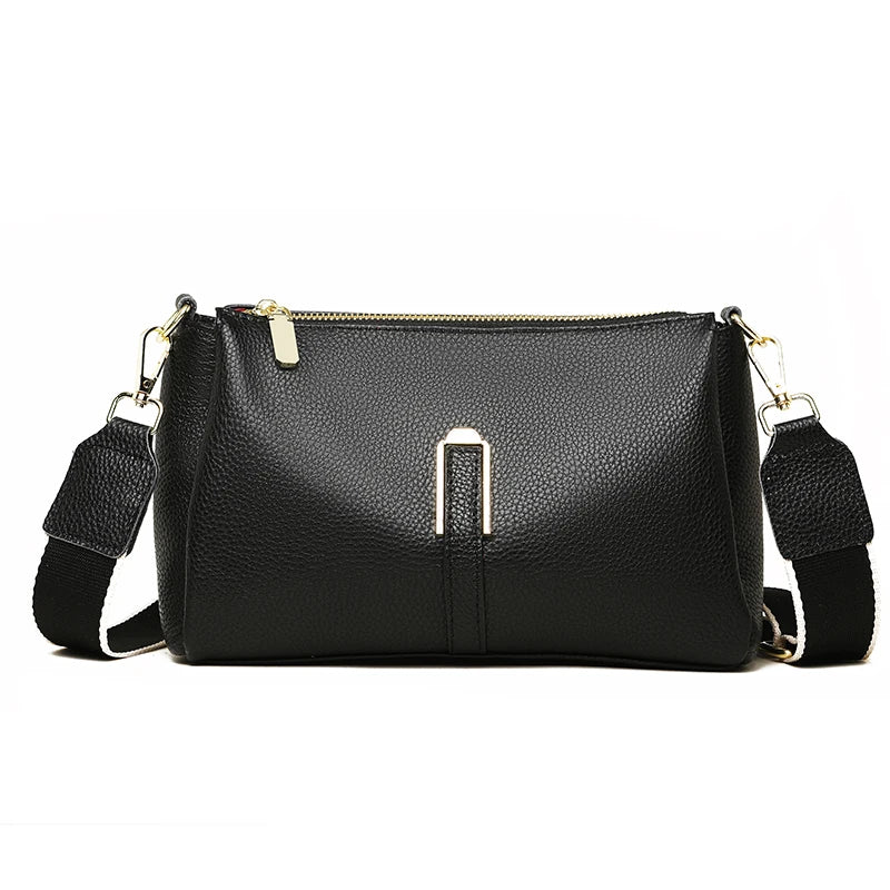 100% Genuine Leather Women's Bag Handbag 2024 Luxury Cow Leather Women Shoulder Crossbody Bag Fashion Female Messenger Phone Bag