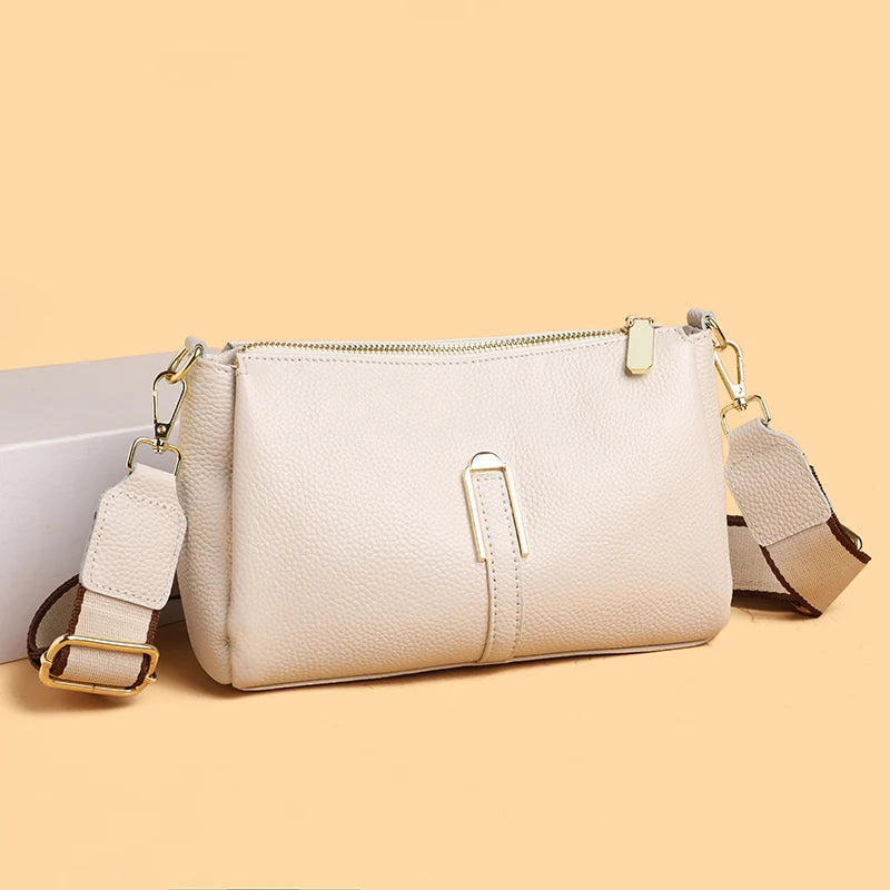 100% Genuine Leather Women's Bag Handbag 2024 Luxury Cow Leather Women Shoulder Crossbody Bag Fashion Female Messenger Phone Bag