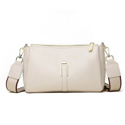 100% Genuine Leather Women's Handbags Fashion Solid Cow Leather Women Shoulder Crossbody Bag Large capacity Female Messenger Sac