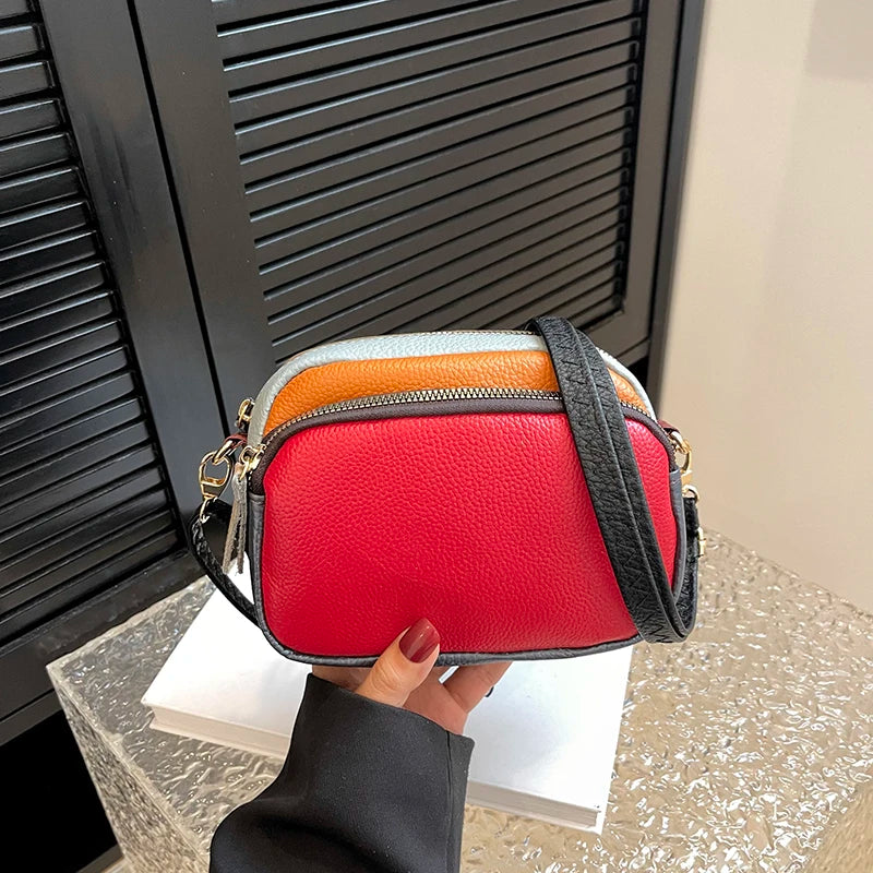 100% Genuine Leather Women's Shoulder Crossbody Bag 2023 New Luxury Cow Leather Women Handbags Fashion Female Messenger Tote Sac