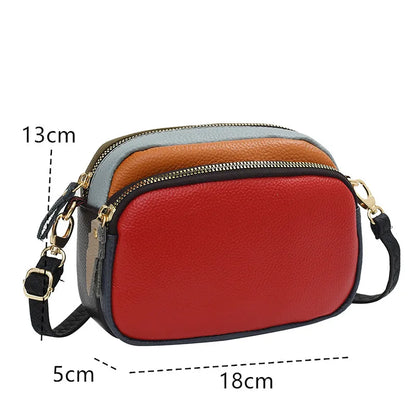 100% Genuine Leather Women's Shoulder Crossbody Bag 2023 New Luxury Cow Leather Women Handbags Fashion Female Messenger Tote Sac