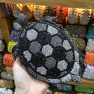 100% Handmade Green Animal Shape Full Diamond Women Evening Clutch Bags Luxury Dinner Ladies Clutches Party Handbags Female Bag