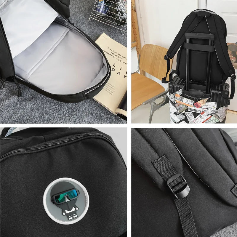 100% High Quality Woman Backpack Cute Teenager School Bag for Teenage Girls Boys Man Laptop Rucksack 2023 New Mochila