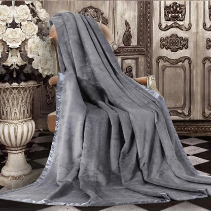 100% Mulberry velvet silk blanket warmful blankets throws bed cover soft healthy bed sheet 78"x90" fast shipment
