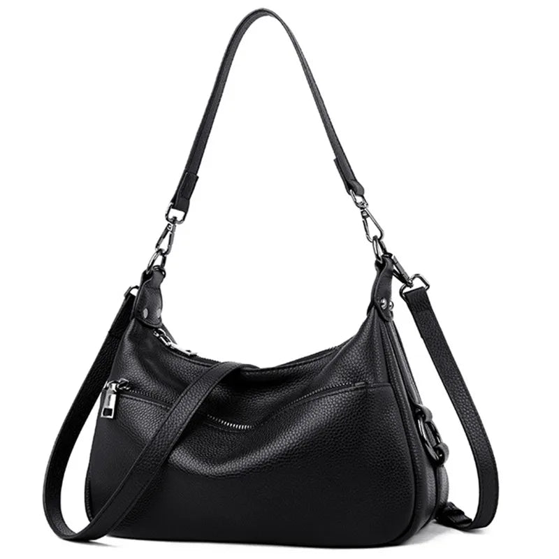 100% Soft Genuine Leather Luxury Handbags Women Bags Designer Shoulder Crossbody Bag For Women 2023 Large Casual Female Tote Sac