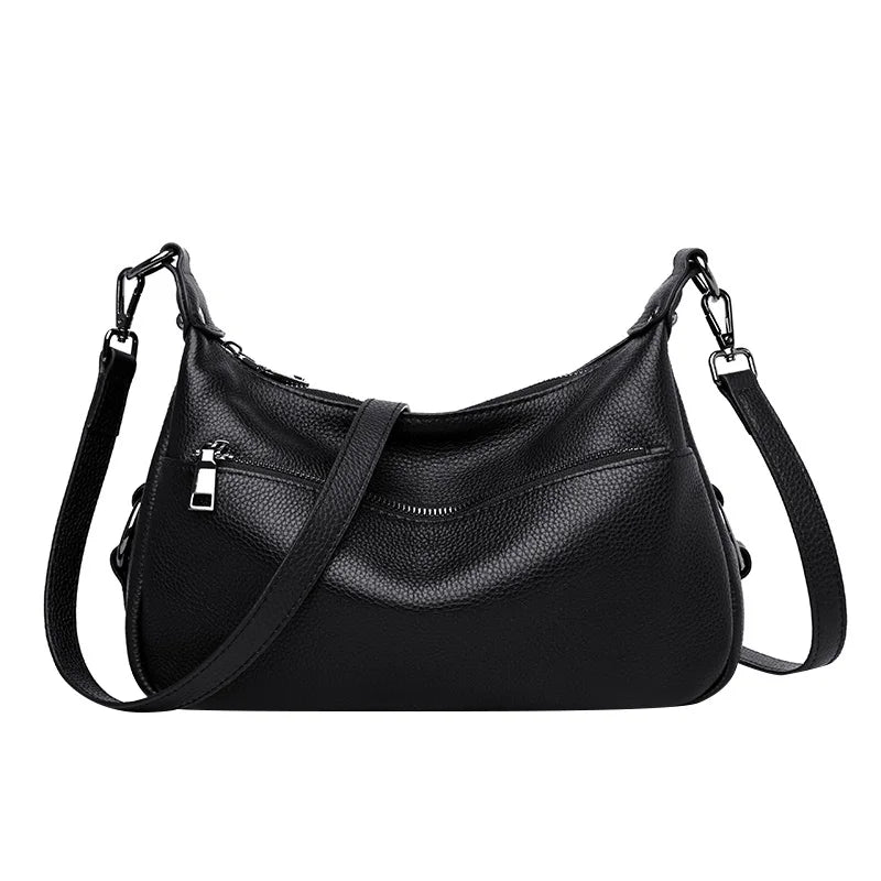 100% Soft Genuine Leather Luxury Handbags Women Bags Designer Shoulder Crossbody Bag For Women 2023 Large Casual Female Tote Sac