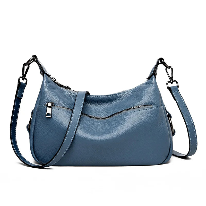 100% Soft Genuine Leather Luxury Handbags Women Bags Designer Shoulder Crossbody Bag For Women 2023 Large Casual Female Tote Sac